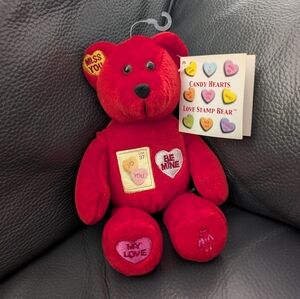 NWT Candy Hearts Love Stamp Bear
